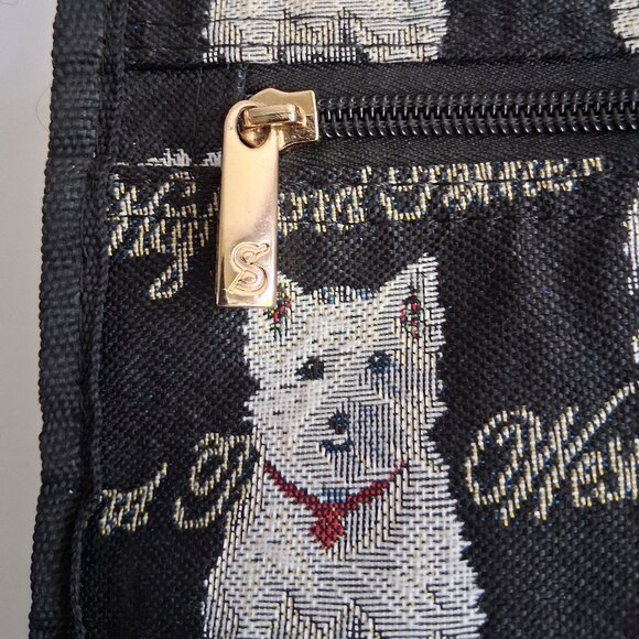 Signare Art of Tapestry West Highland White Terrier Shopping Tote Bag - Picture 4 of 16